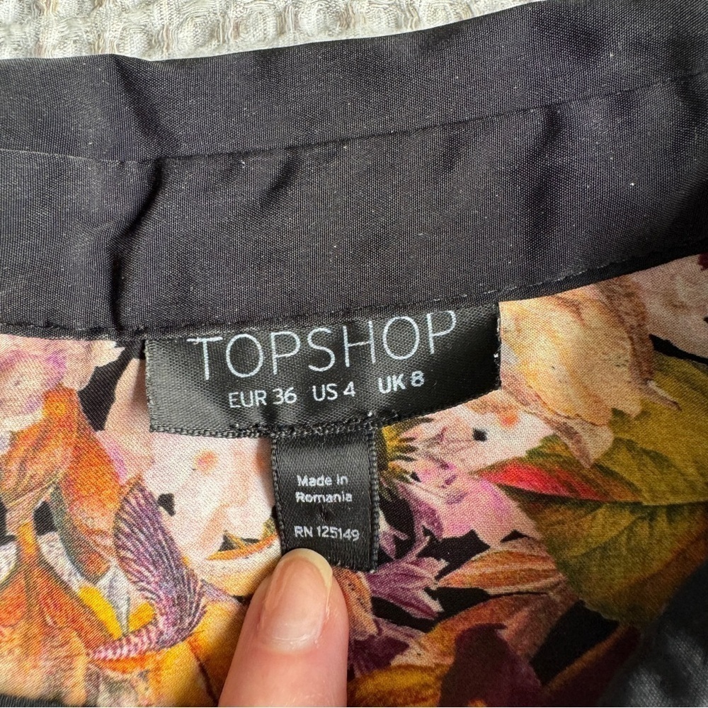 TopShop Floral Multicolor Blouse - Picture 6 of 7